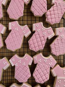 Pink Baby Shower Cookies 