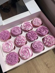 Birthday Cupcake Pink and White